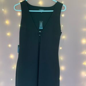 Express black business casual midi dress